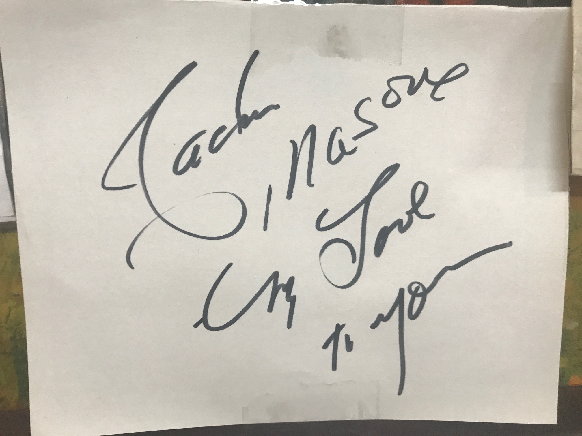 Jackie Mason Autograph